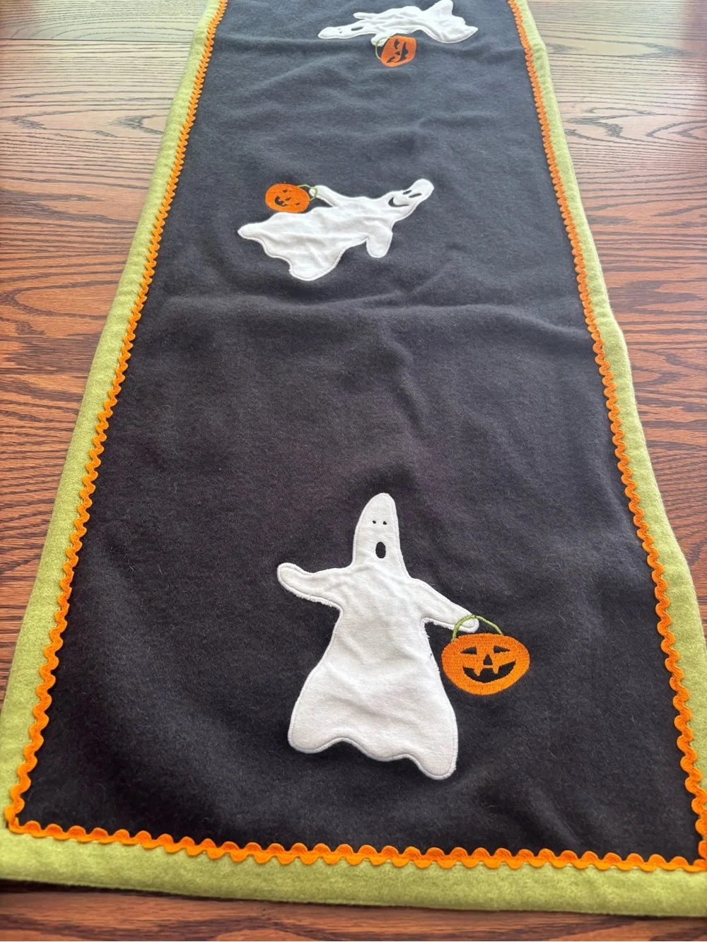 Halloween Table Runner Ghost Pumpkin Jack-O-Lantern Dining Autumn Decor Fall